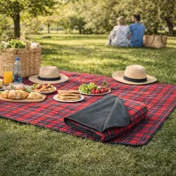 Picnic t�ppe vandt�t 150x200 cm med isolering brugt til picnic i park