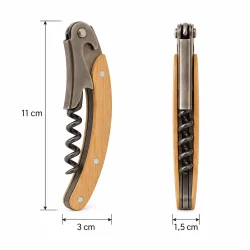 Proptr�kker med tr�h�ndtag vist med m�l p� 11 x 3 x 1,5 cm
