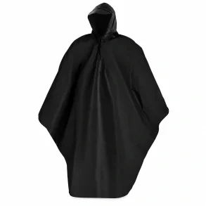 Vandt�t regnponcho med h�tte og visir p� hvid baggrund til outdoor og regnvejr