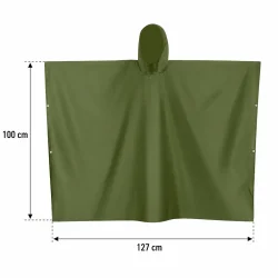 Regnponcho Vandt�t med H�tte � Beskytter mod Regn &amp; Vind