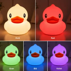 RGB natlampe LED and med farveskift i hvid, r�d, gr�n, bl� og violet til b�rnev�relse