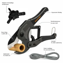 R�rklipper PVC med ratchet med fokus p� funktion og mekanisme