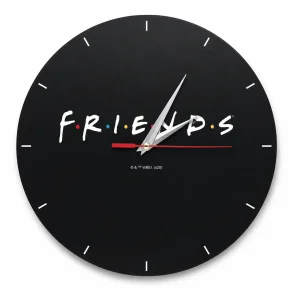 Sort v�gur med Friends motiv p� hvid baggrund som moderne v�gdekoration til b�rnev�relse