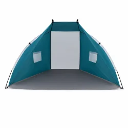 Strandtelt med UV-beskyttelse til b�rn vist som hero produktbillede p� hvid baggrund
