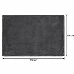 Gr�t t�ppe med dokumenterede m�l p� 200 x 160 cm
