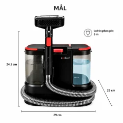 T�pperenser med produktm�l 29 x 26 x 24,5 cm og 5 meter ledning