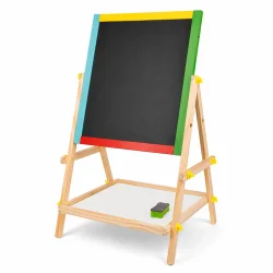 Tavle til b�rn dobbeltsidet med kridt og whiteboard p� hvid baggrund