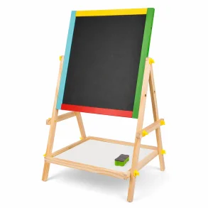 Tavle til b�rn dobbeltsidet med kridt og whiteboard p� hvid baggrund