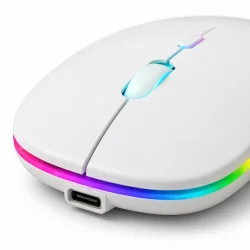 Tr�dl�s mus slim med RGB lys til laptop close-up af design og RGB lyskant