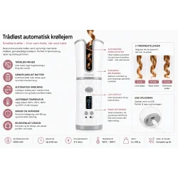 Tr�dl�st automatisk kr�llejern genopladeligt til rejse infografik funktioner