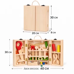 Dimensioner p� tr� v�rkt�jskasse til b�rn