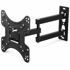Justerbart TV v�gbeslag i sort metal med udtr�kkelig arm og VESA montering