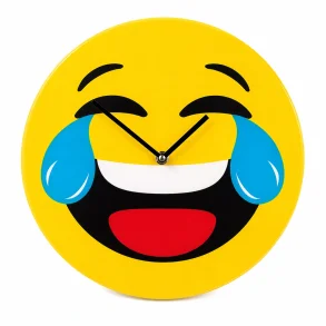 v�gur til b�rn med smiley p� hvid baggrund sjovt b�rneur