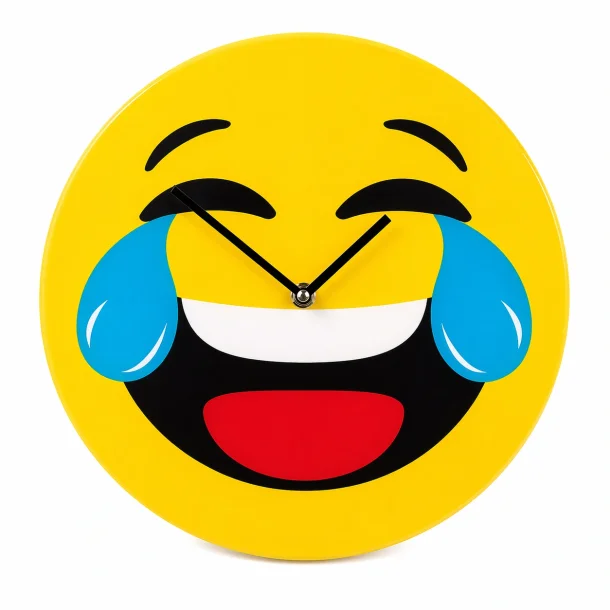 v�gur til b�rn med smiley p� hvid baggrund sjovt b�rneur