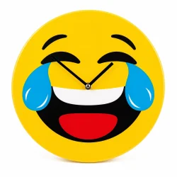 V�gur til b�rn med smiley p� hvid baggrund i realistisk produktfoto med analog visning
