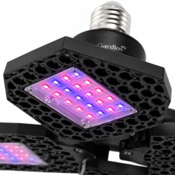 V�kstlys med LED-panel og r�de og bl� lysdioder til planter