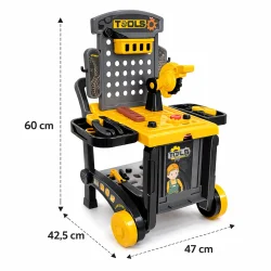 V�rkt�jsb�nk b�rn 3-i-1 med 59 dele og v�rkt�j med m�l og dimensioner