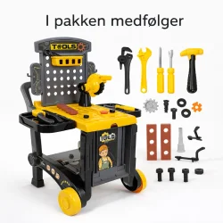 V�rkt�jsb�nk b�rn 3-i-1 med 59 dele og v�rkt�j med alle dele inkluderet