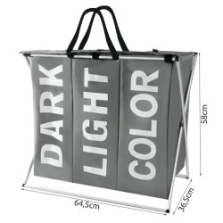 Vasketjskurv med 3 rum