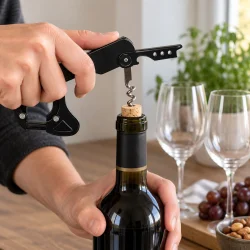 Vin�bner med proptr�kker anvendt til at �bne en vinflaske